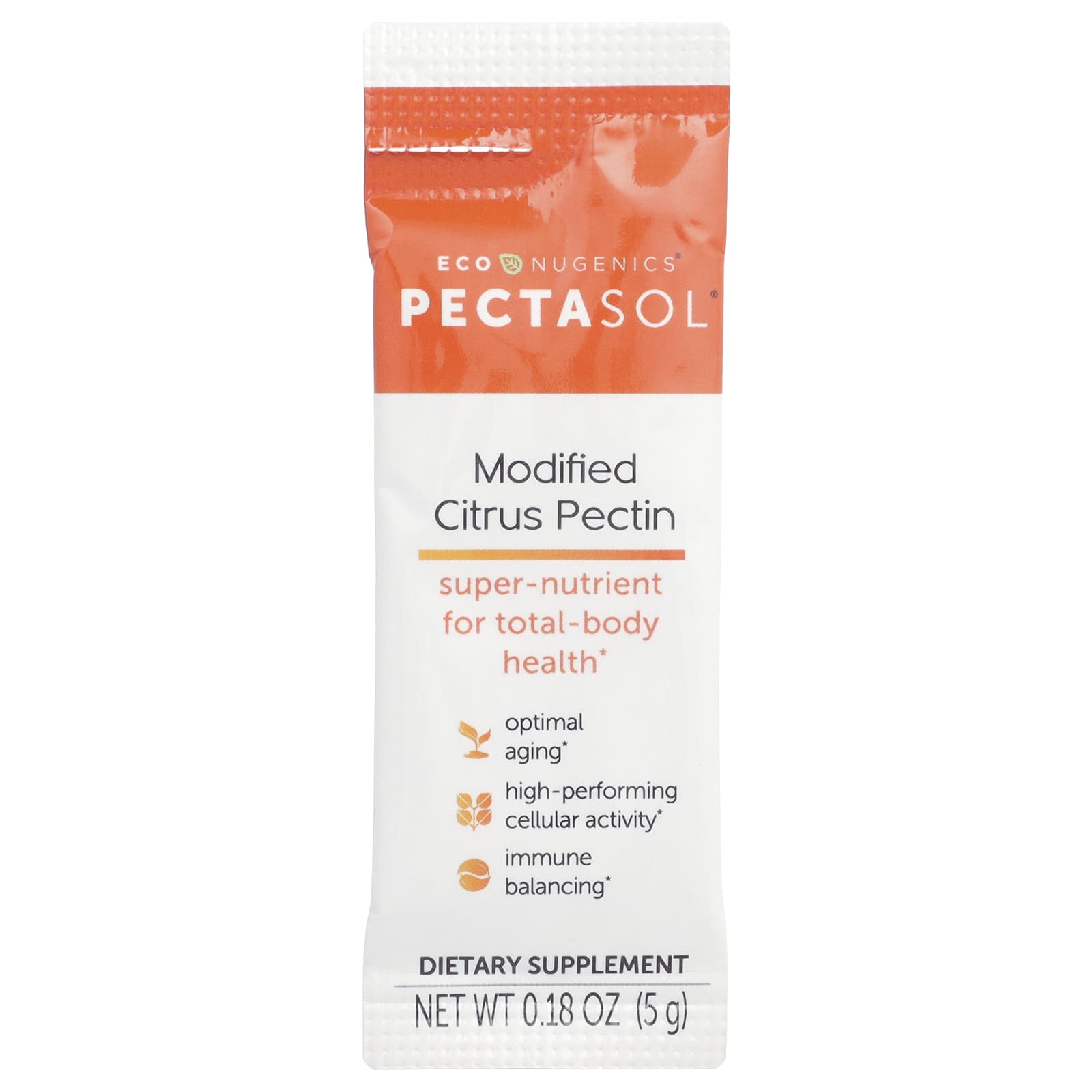 Econugenics, Pectasol®, Modified Citrus Pectin, 15 Stick Packs, 0.18 oz (5 g) Each