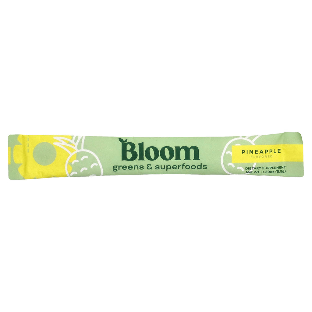 Bloom, Greens & Superfoods, Pineapple, 5 Stick Packs, 0.21 oz (5.82 g) Each