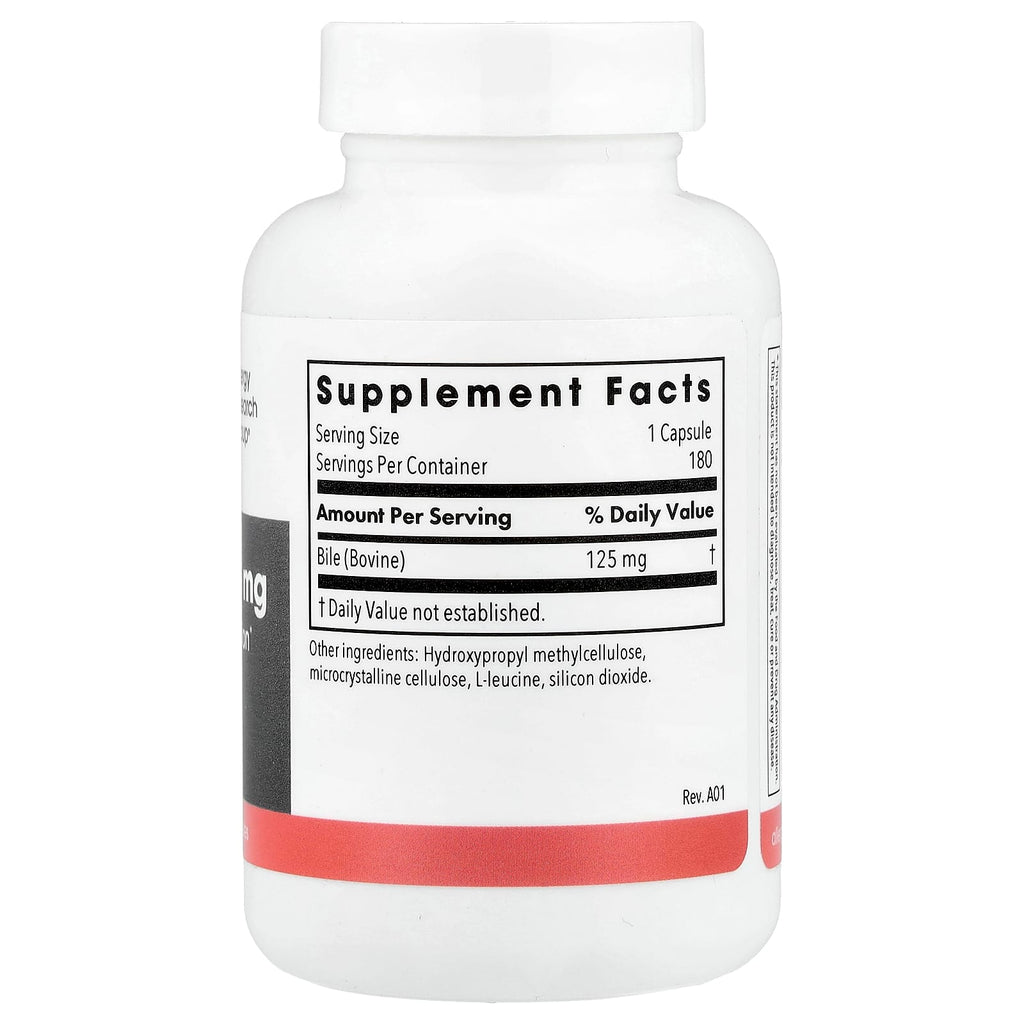 Allergy Research Group, Ox Bile, 125 mg, 180 Vegetarian Capsules