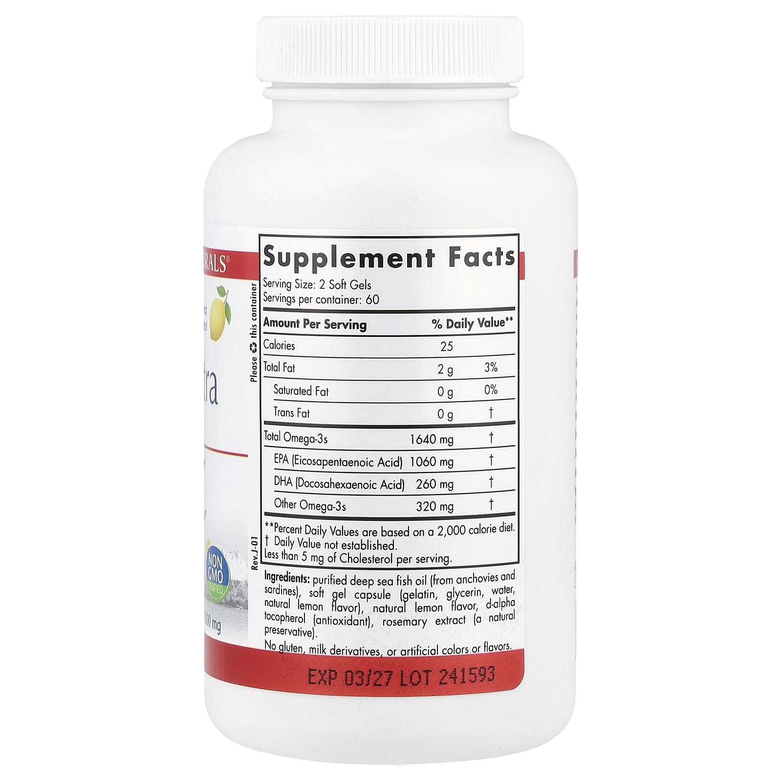 Nordic Naturals, ProEPA™ Xtra, Lemon, 120 Soft Gels