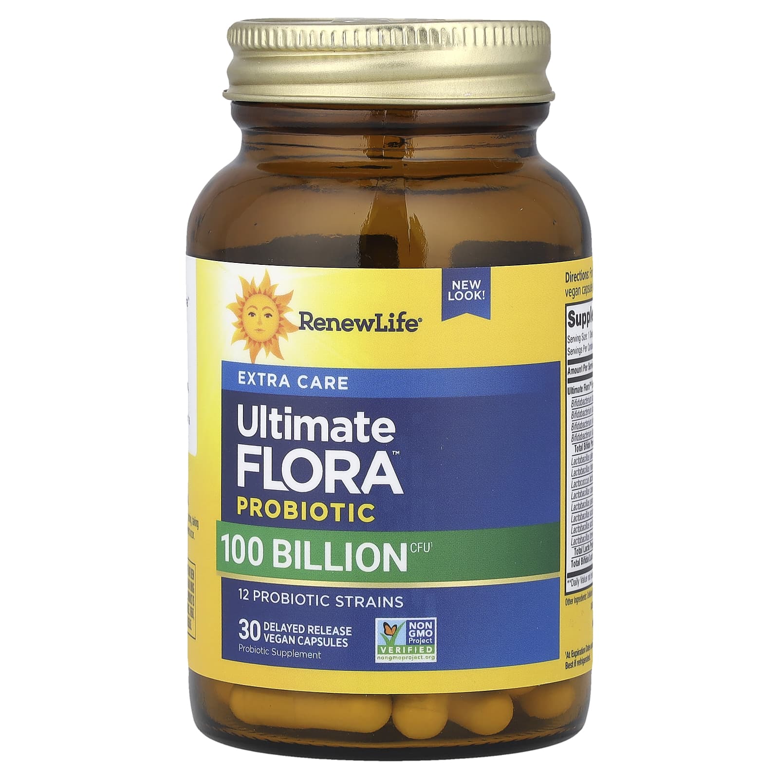 Renew Life, Ultimate Care Digestive Probiotic, 100 Billion CFU, 30 Vegetarian Capsules