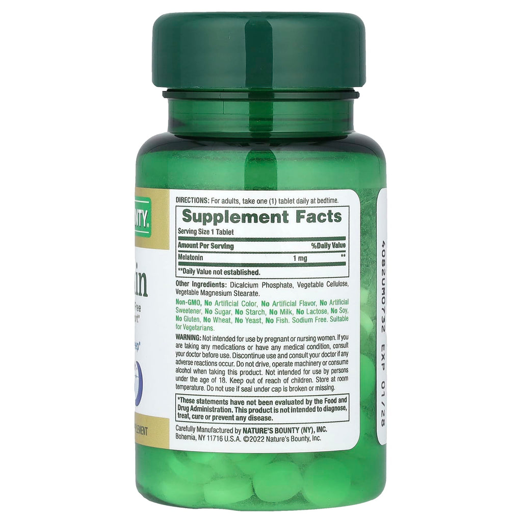 Nature's Bounty, Melatonin, 1 mg, 180 Tablets
