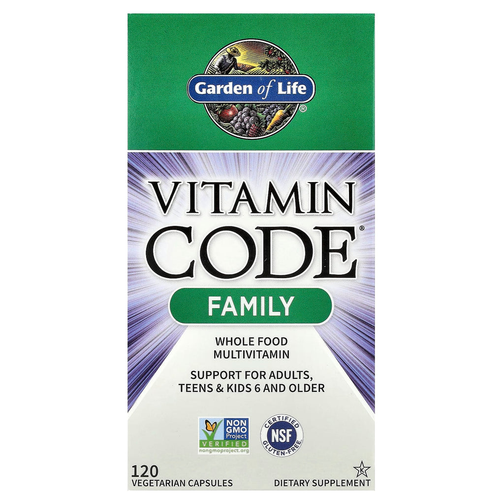 Garden of Life, Vitamin Code®, Family, Whole Food Multivitamin, 120 Vegetarian Capsules