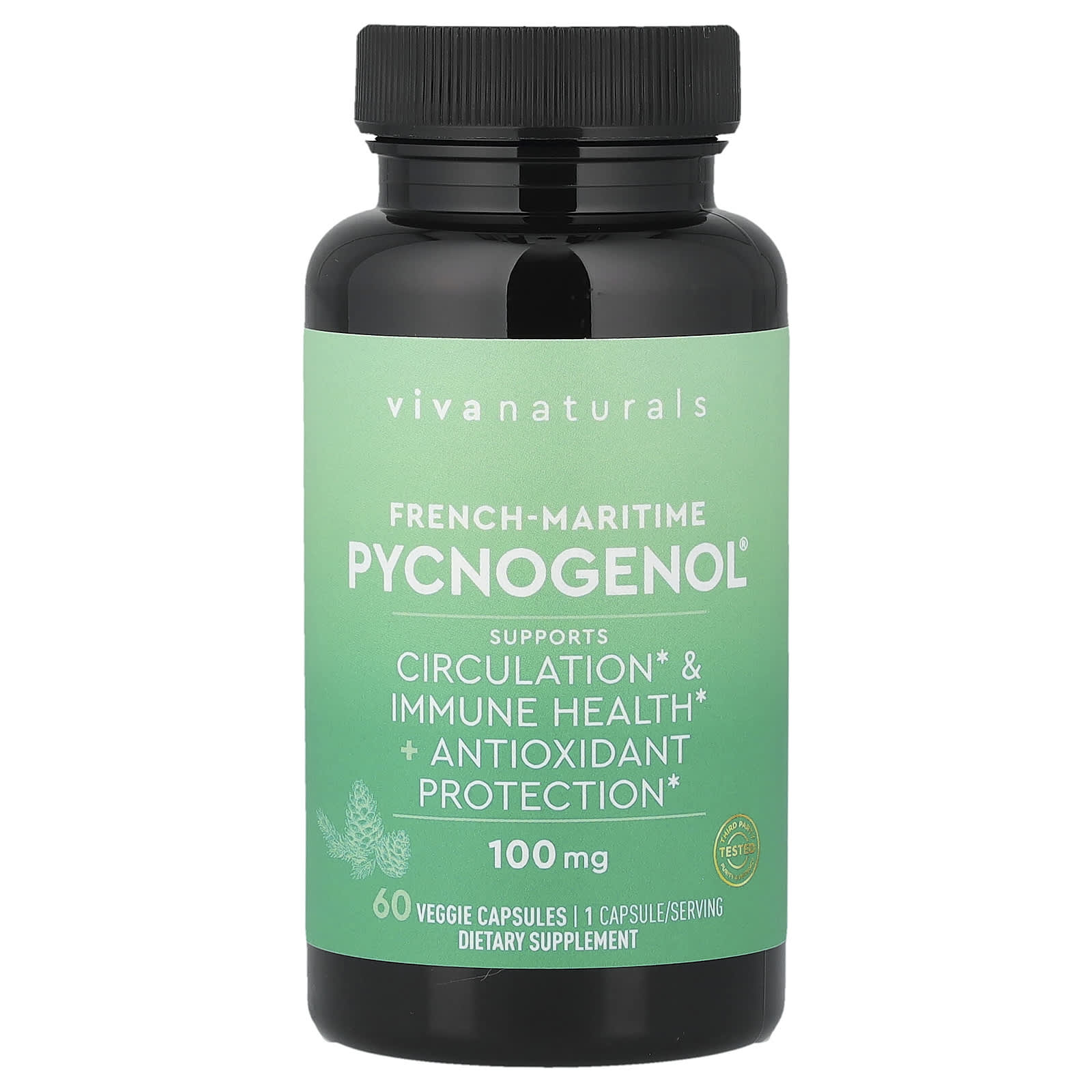 Viva Naturals, French-Maritime Pycnogenol®, 100 mg, 60 Veggie Capsules