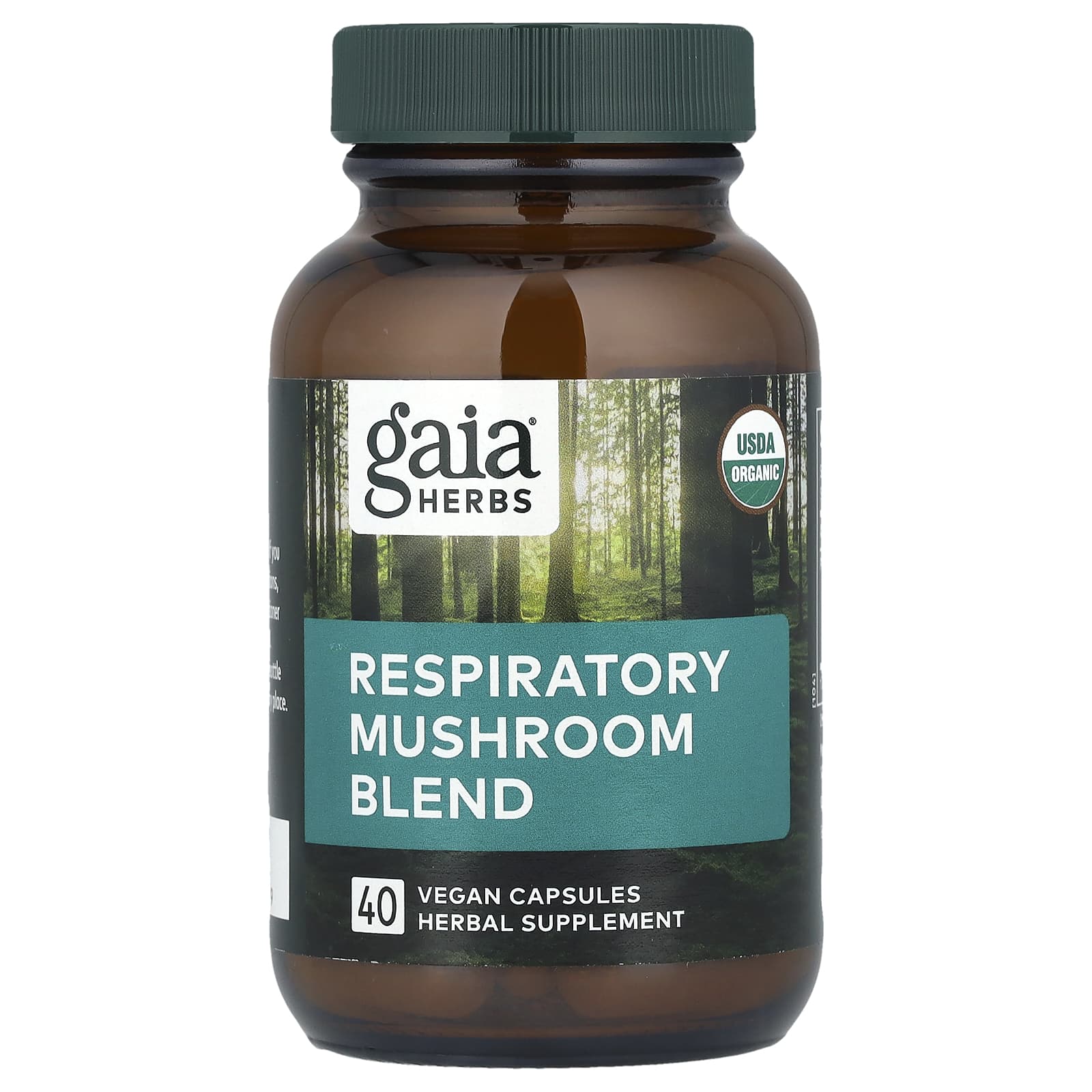 Gaia Herbs, Respiratory Mushroom Blend, 40 Vegan Capsules