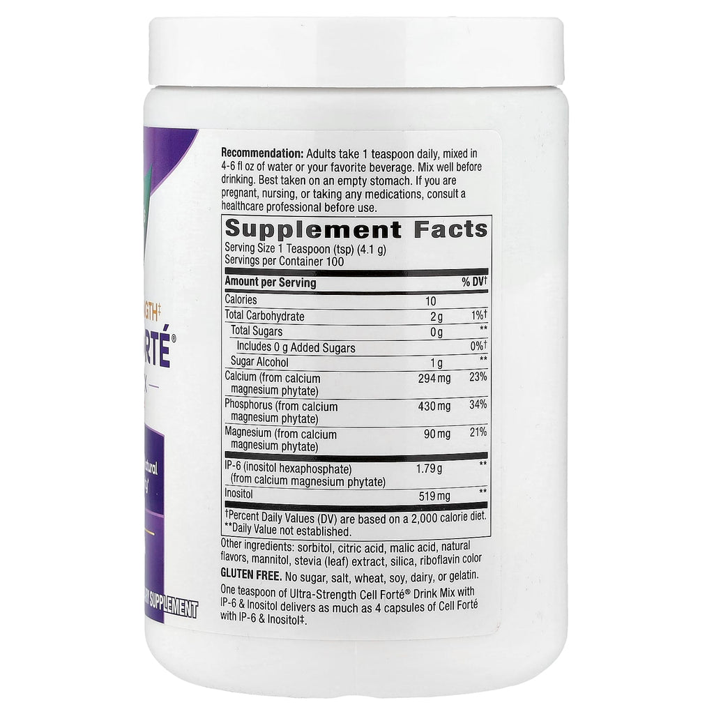 Nature's Way, Cell Forté® Drink Mix, With IP-6 & Inositol, Ultra-Strength, Citrus, 14.6 oz (414 g)