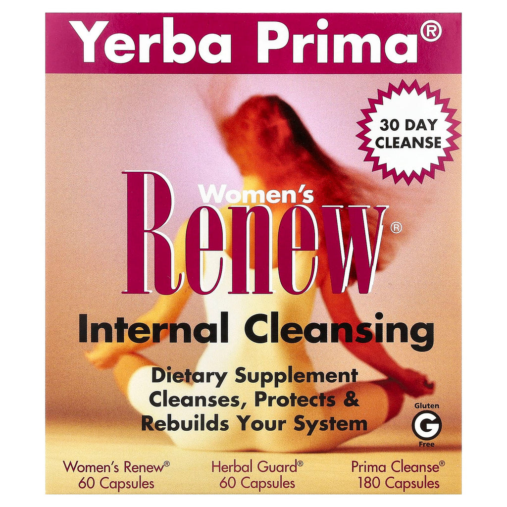 Yerba Prima, Women's Renew® Internal Cleansing, 3 Part Program, 300 Capsules