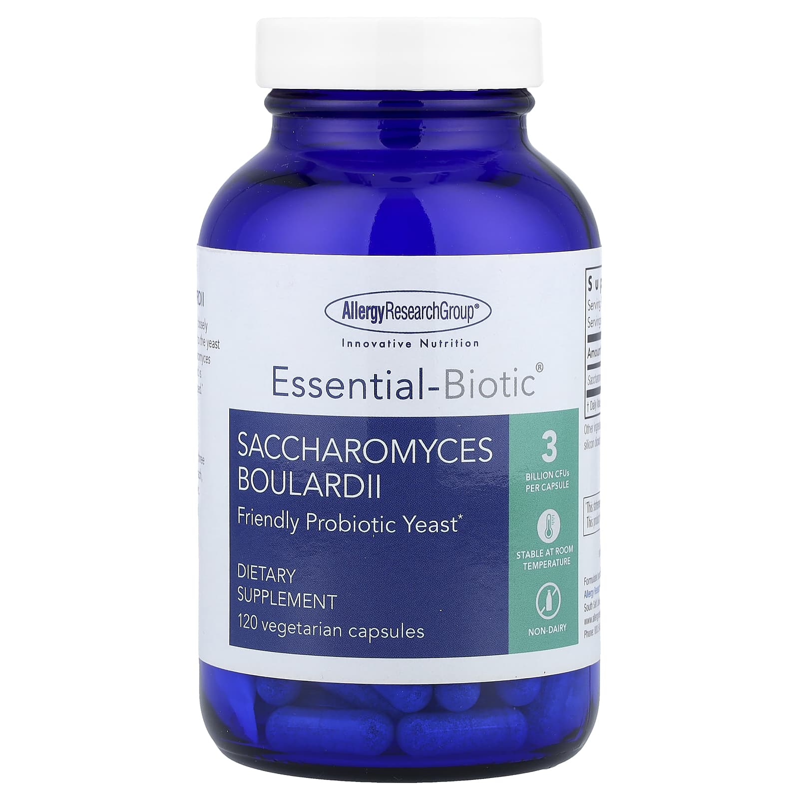 Allergy Research Group, Essential-Biotic® Saccharomyces Boulardii, 120 Vegetarian Capsules (150 mg per Capsule)