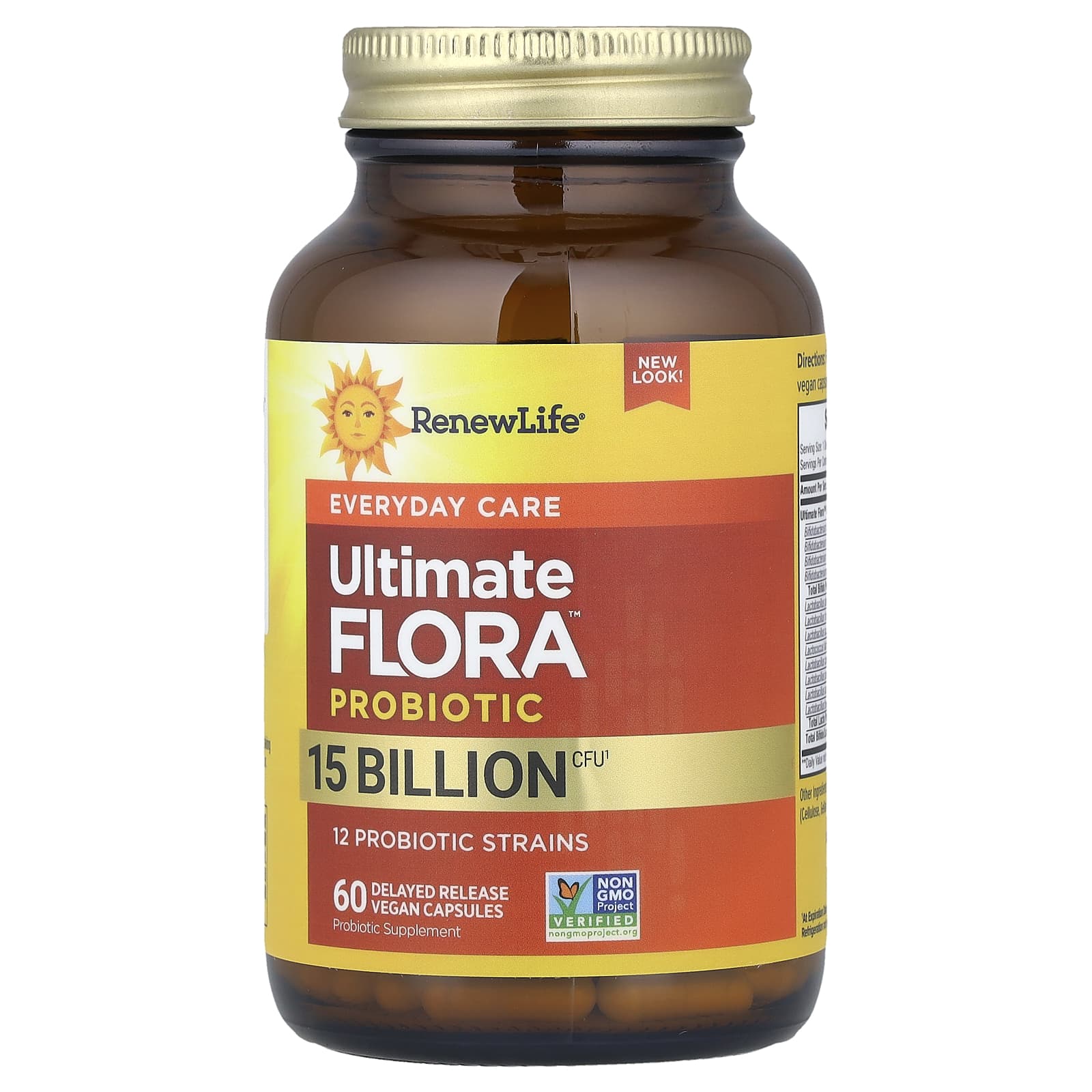 Renew Life, Ultimate Flora™, Everyday Care Probiotic, 60 Delayed Release Vegan Capsules