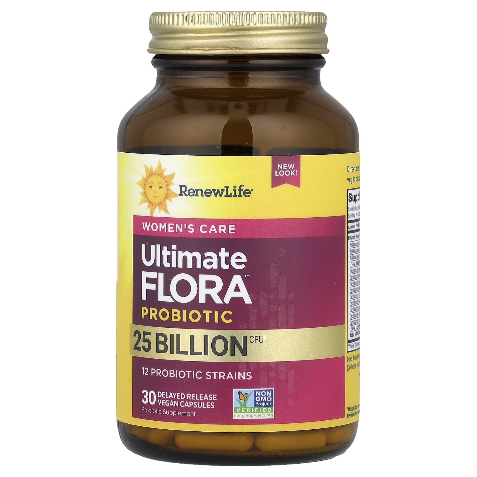Renew Life, Women's Care, Ultimate Flora™ Probiotic, 25 Billion CFU, 30 Delayed Release Vegan Capsules