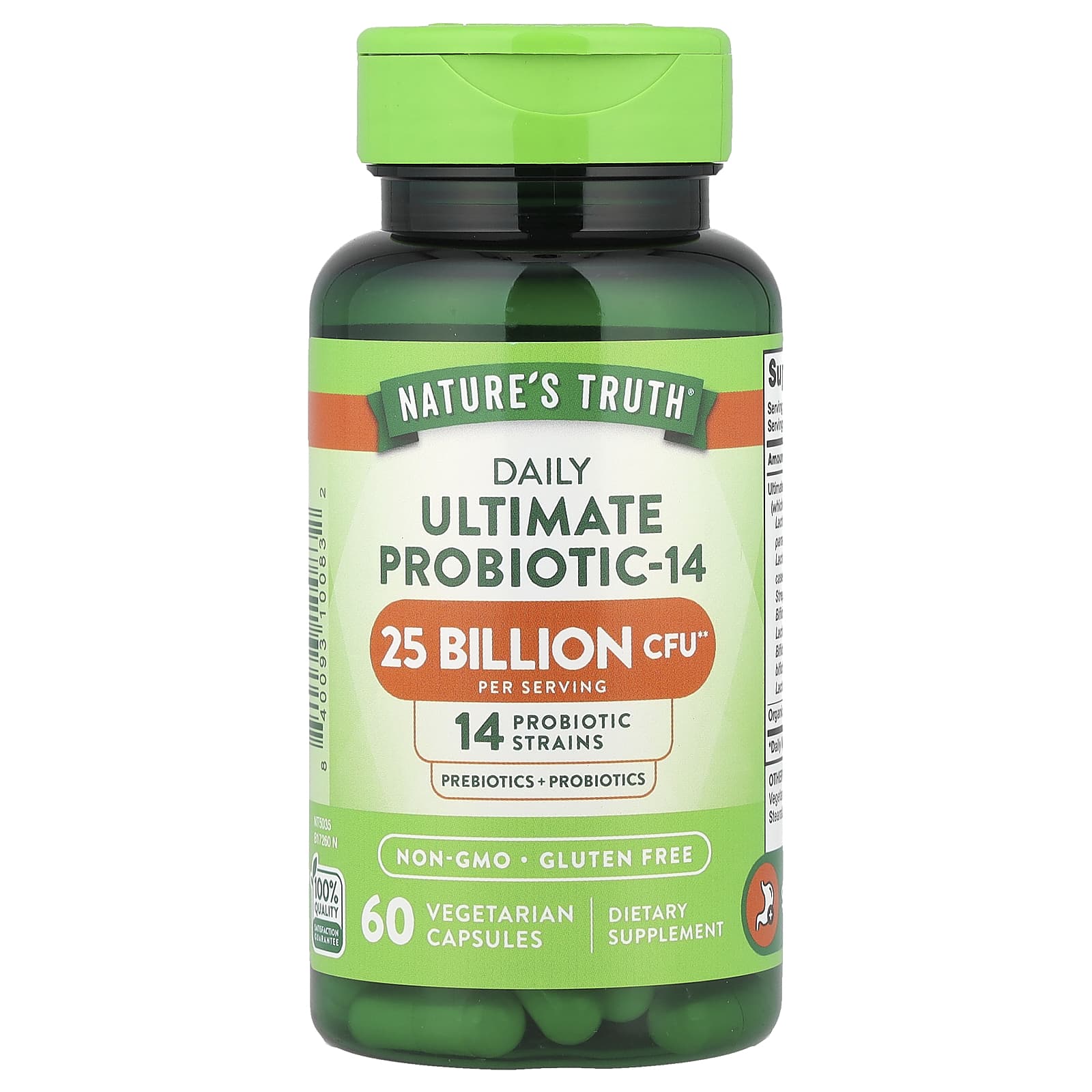 Nature's Truth, Daily Ultimate Probiotic-14, 25 Billion CFU, 60 Vegetarian Capsules