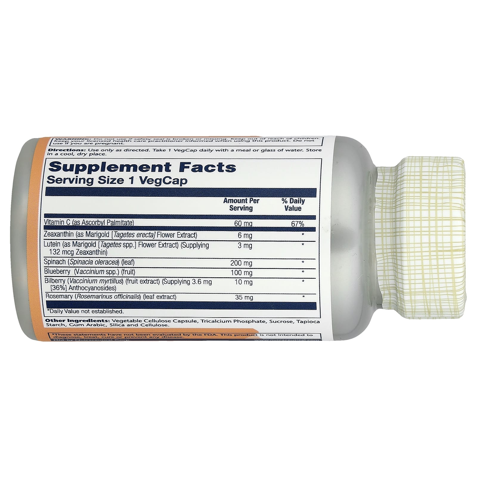 Solaray, Ultra Zeaxanthin™, Eye Health Formula + Lutein, 30 VegCaps