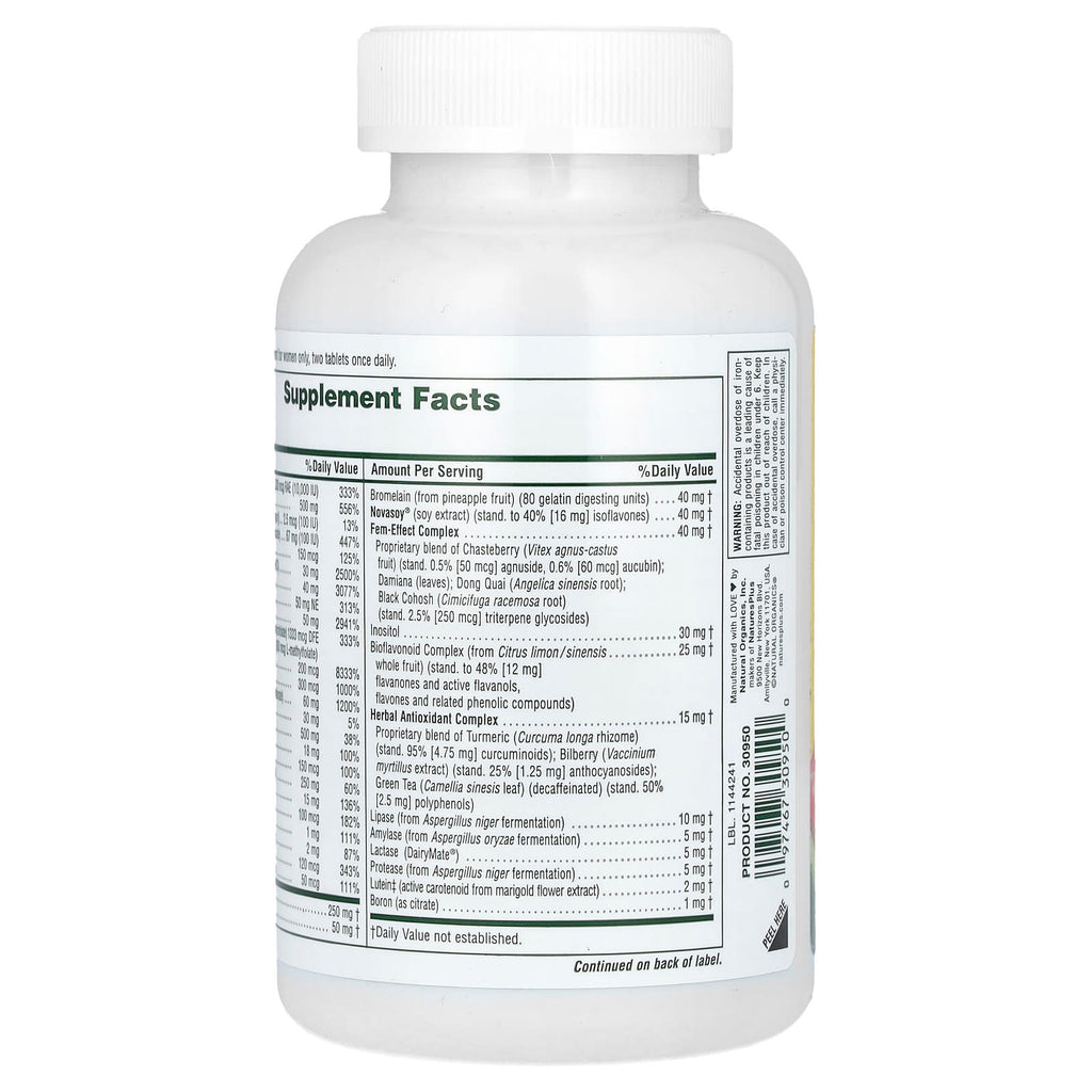 NaturesPlus, Source of Life®, Women, Multivitamin & Mineral Supplement with Concentrated Whole Foods , 120 Tablets