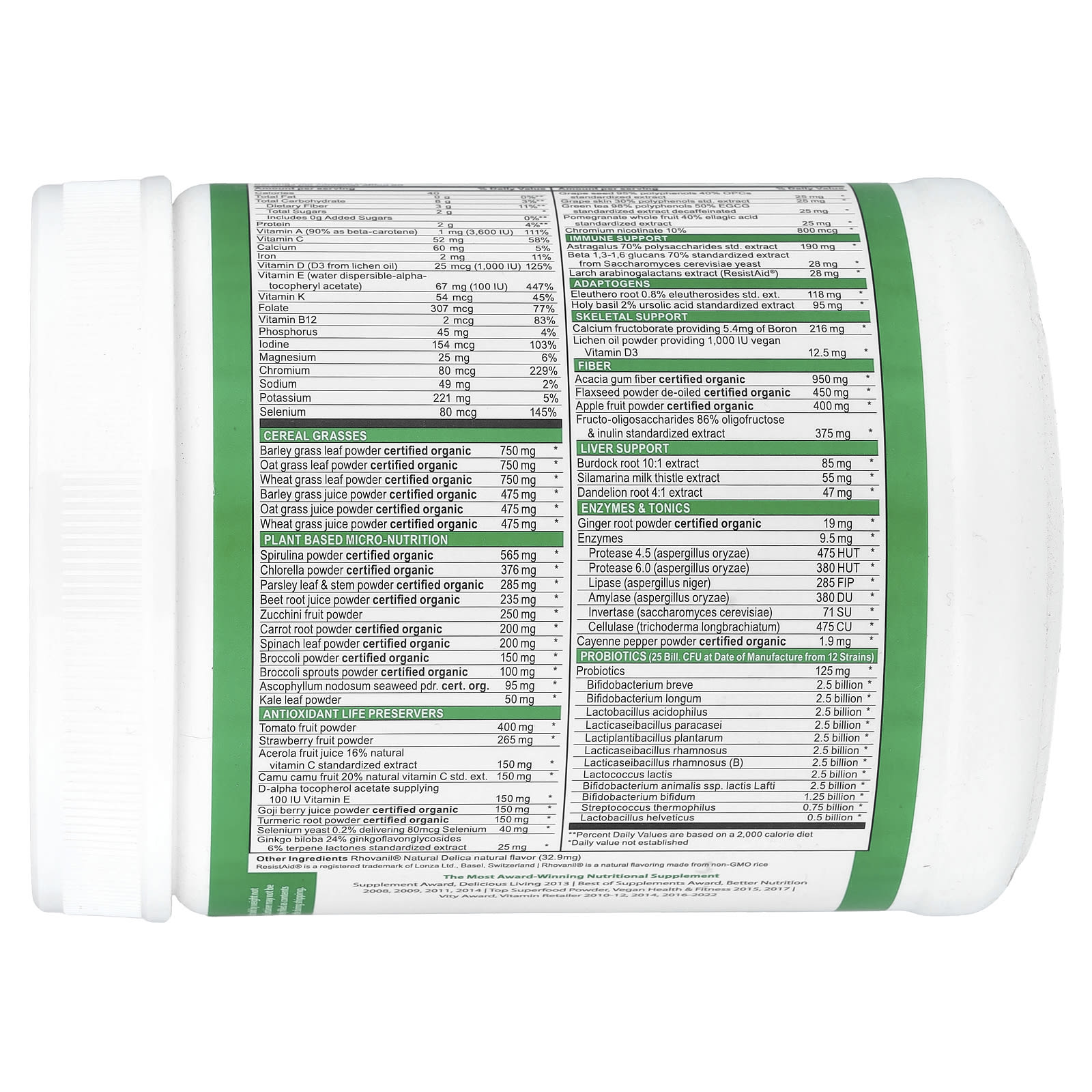 Vibrant Health, Green Vibrance® +25 Billion Probiotics, Version 21.0, 23.28 oz (660 g)