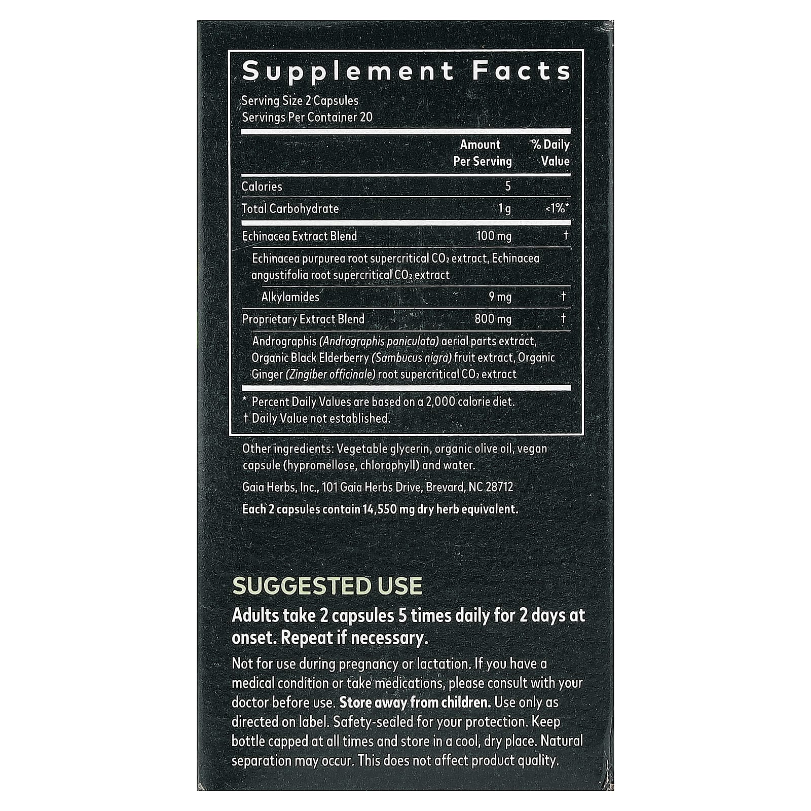 Gaia Herbs, Quick Defense®, Immune Support, 40 Vegan Liquid Phyto-Caps®