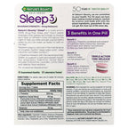 Nature's Bounty, Sleep 3, Maximum Strength, Drug-Free Sleep Aid, 60 Tri-Layered Tablets