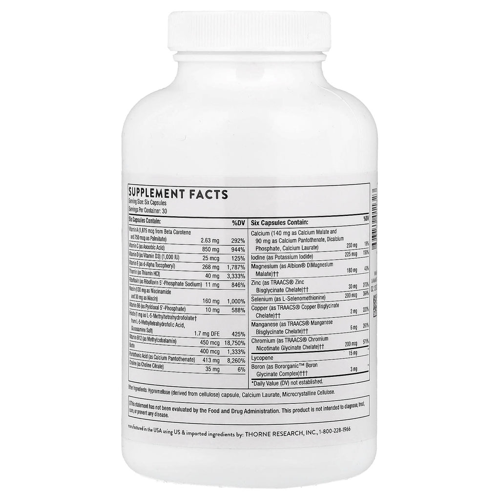 Thorne, Men's Multi 50+, 180 Capsules