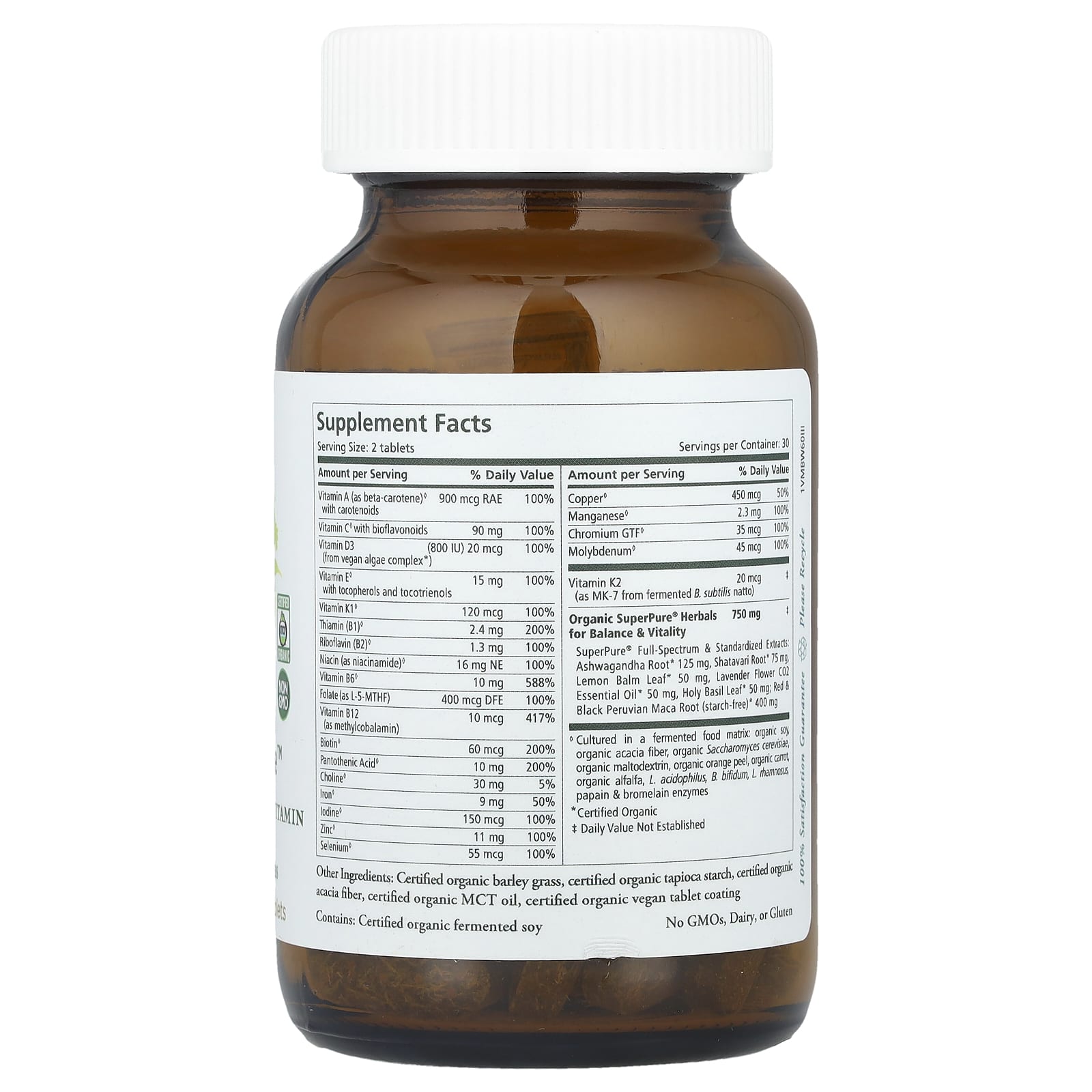 Pure Synergy, Vita-Min-Balance™, Women's 2 Per Day Multivitamin, 60 Tablets