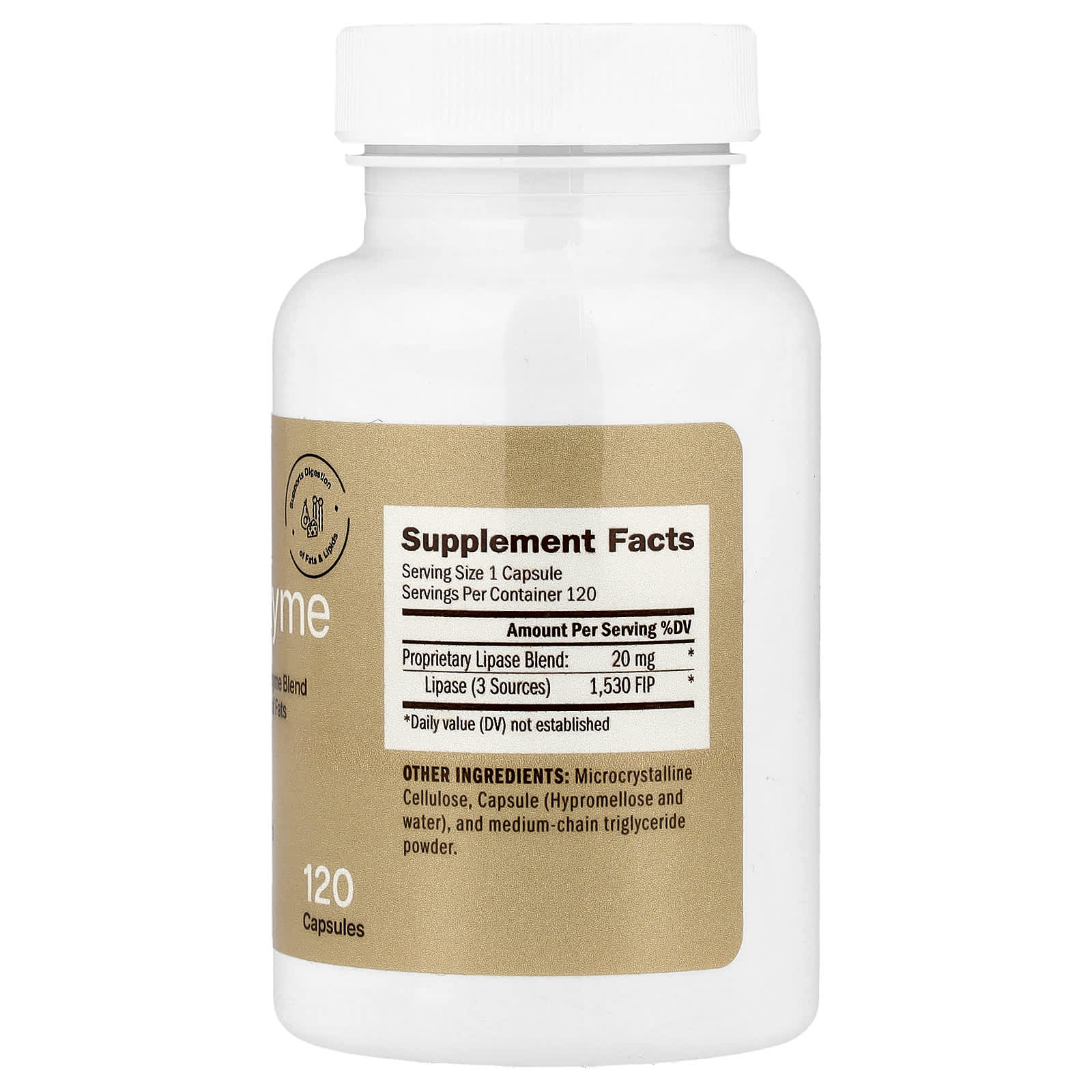 Houston Enzymes, Lypazyme, 120 Capsules