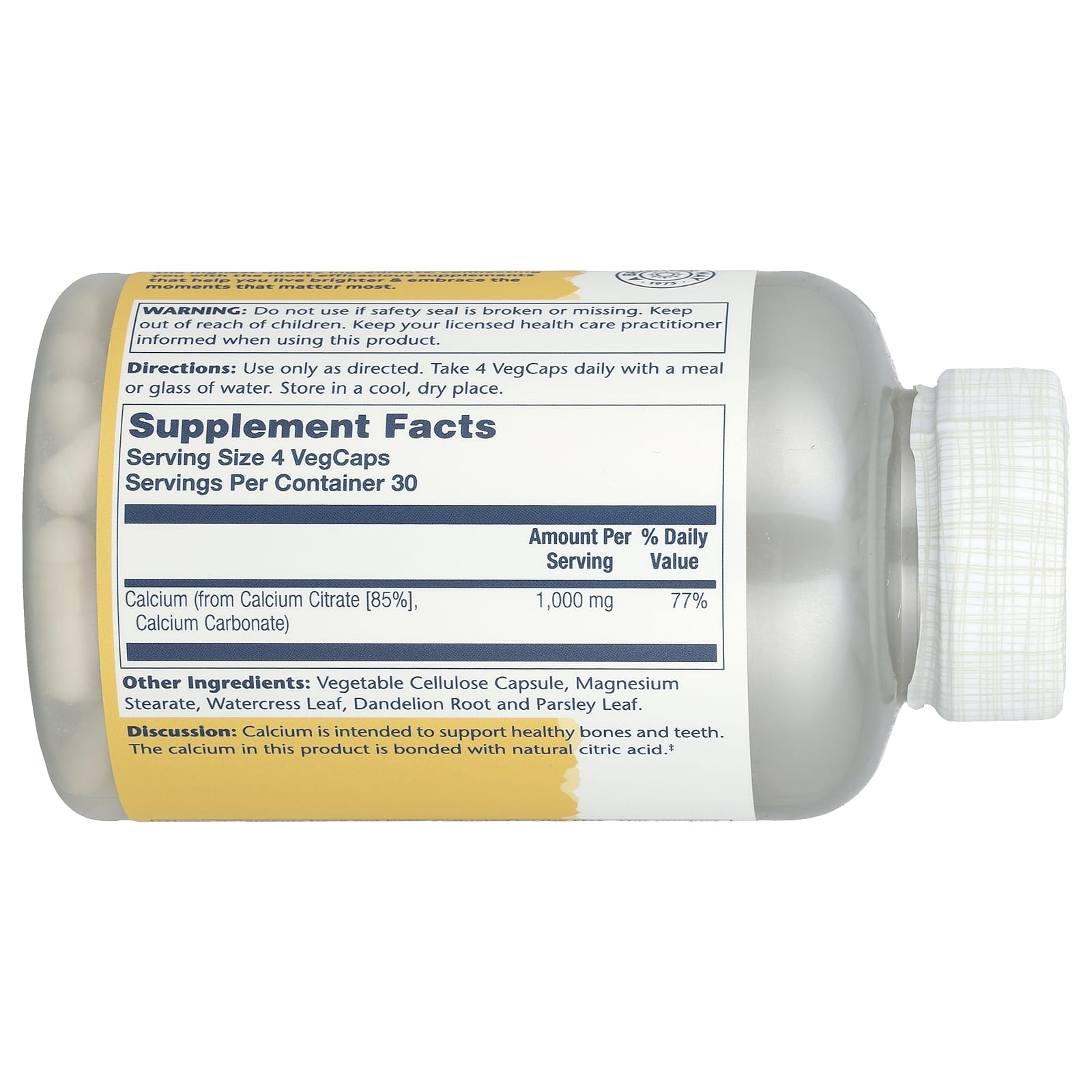 Solaray, Calcium Citrate, 120 VegCaps (250 mg per Capsule)