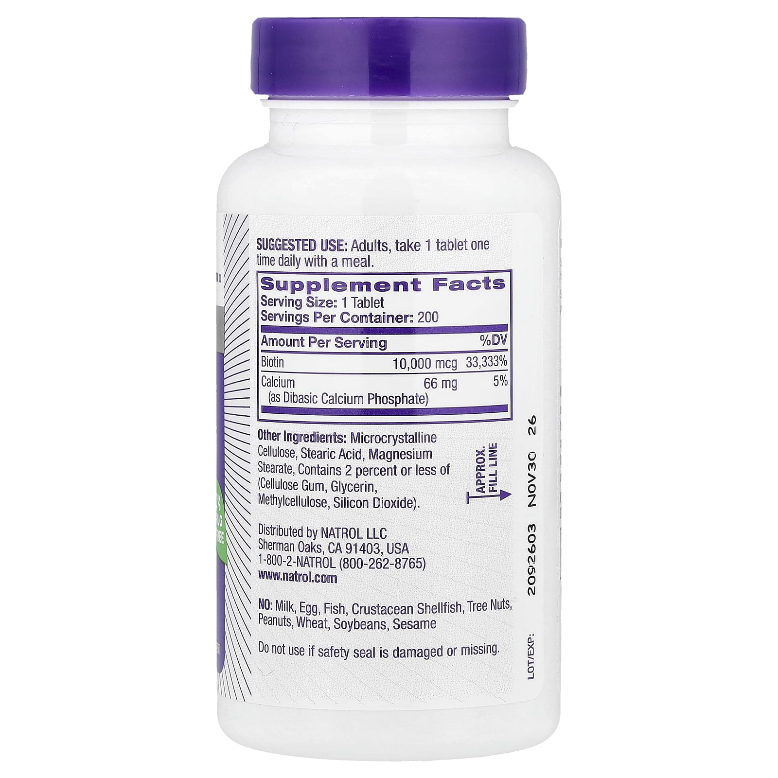 Natrol, Biotin, 200 Tablets