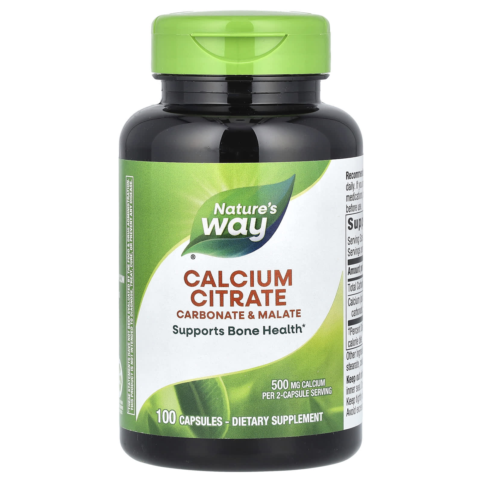 Nature's Way, Calcium Citrate, 100 Capsules (250 mg per Capsule)