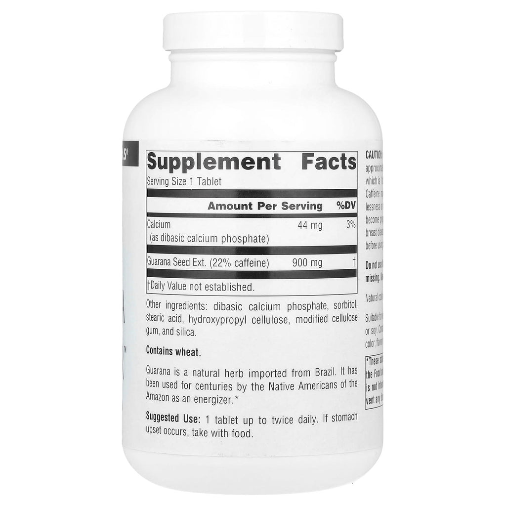 Source Naturals, Guarana Energizer™, 200 Tablets