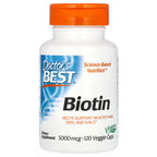 Doctor's Best, Biotin, 5,000 mcg, 120 Veggie Caps