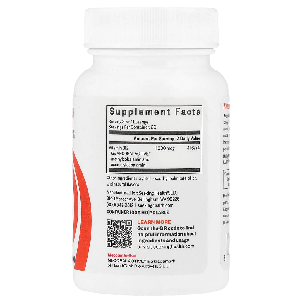 Seeking Health, Methyl B12, 1,000 mcg, 60 Lozenges