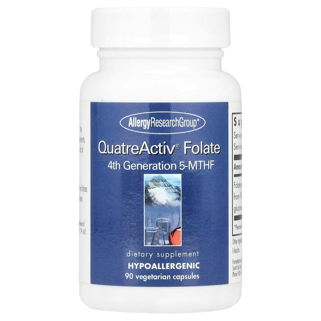 Allergy Research Group, QuatreActiv® Folate, 4th Generation 5-MTHF, 90 Vegetarian Capsules