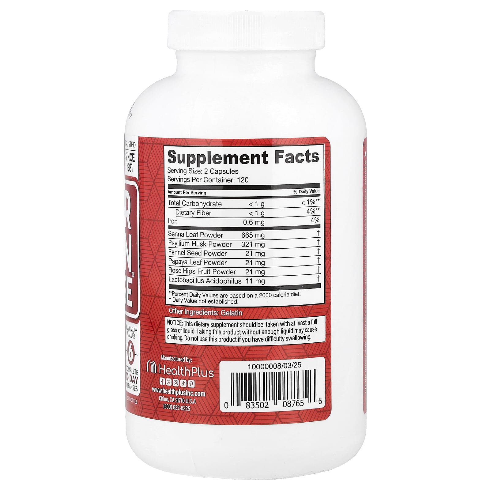 Health Plus, Super Colon Cleanse®, 240 Capsules