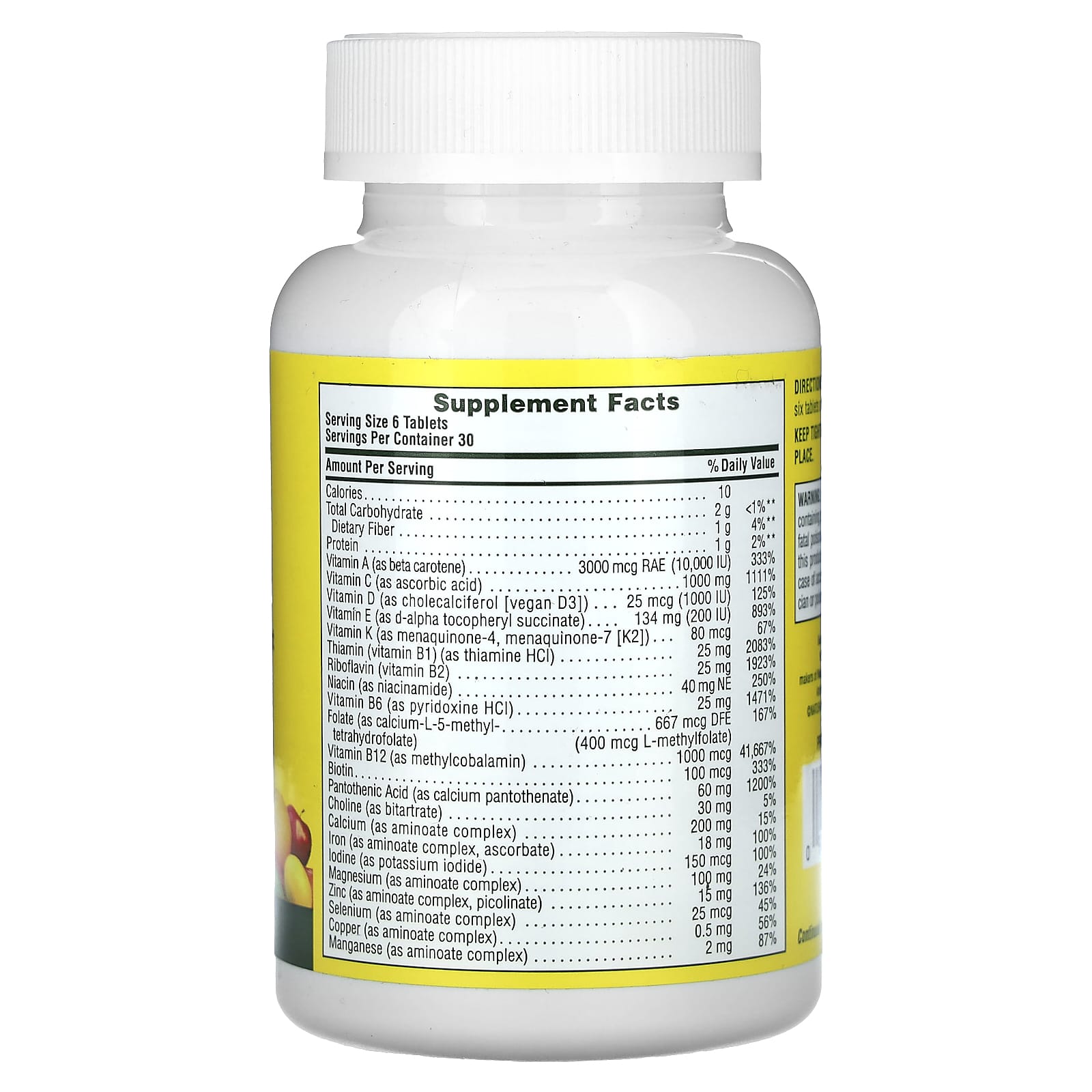 NaturesPlus, Source of Life, Original Mini-Tabs, Multivitamin & Mineral Supplement with Concentrated Whole Foods, 180 Tablets