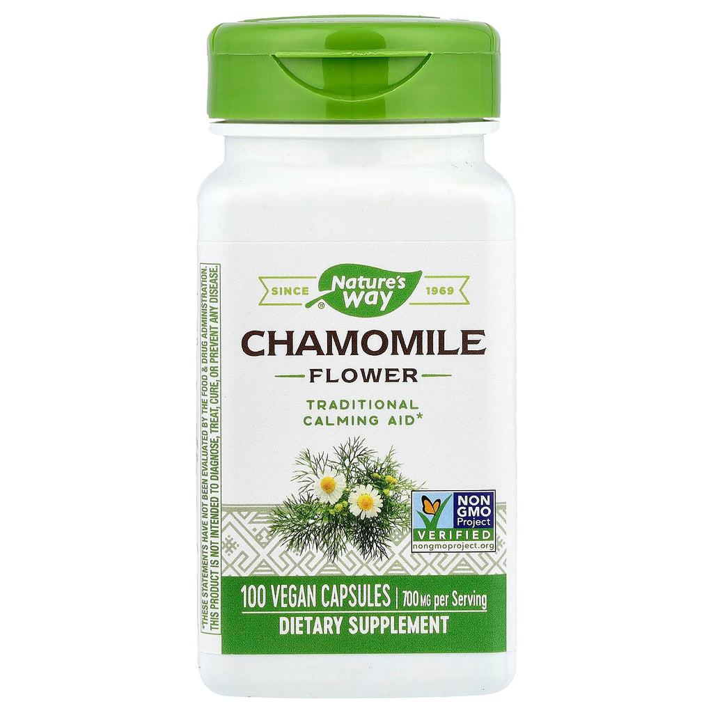 Nature's Way, Chamomile Flower, 700 mg, 100 Vegan Capsules (350 mg per Capsule)