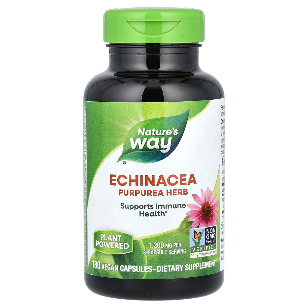Nature's Way, Echinacea Purpurea Herb, 180 Vegan Capsules (400 mg per Capsule)
