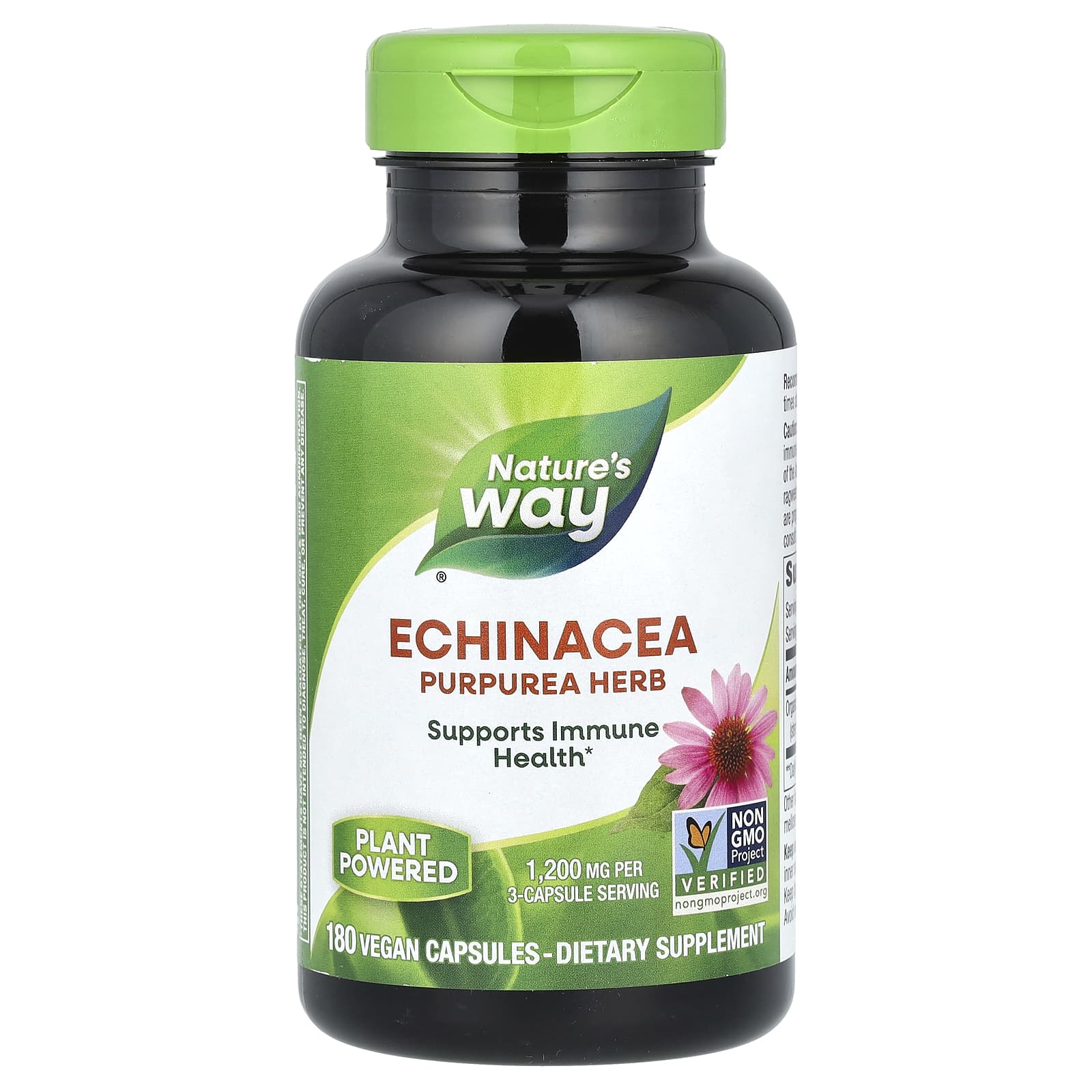 Nature's Way, Echinacea Purpurea Herb, 180 Vegan Capsules (400 mg per Capsule)