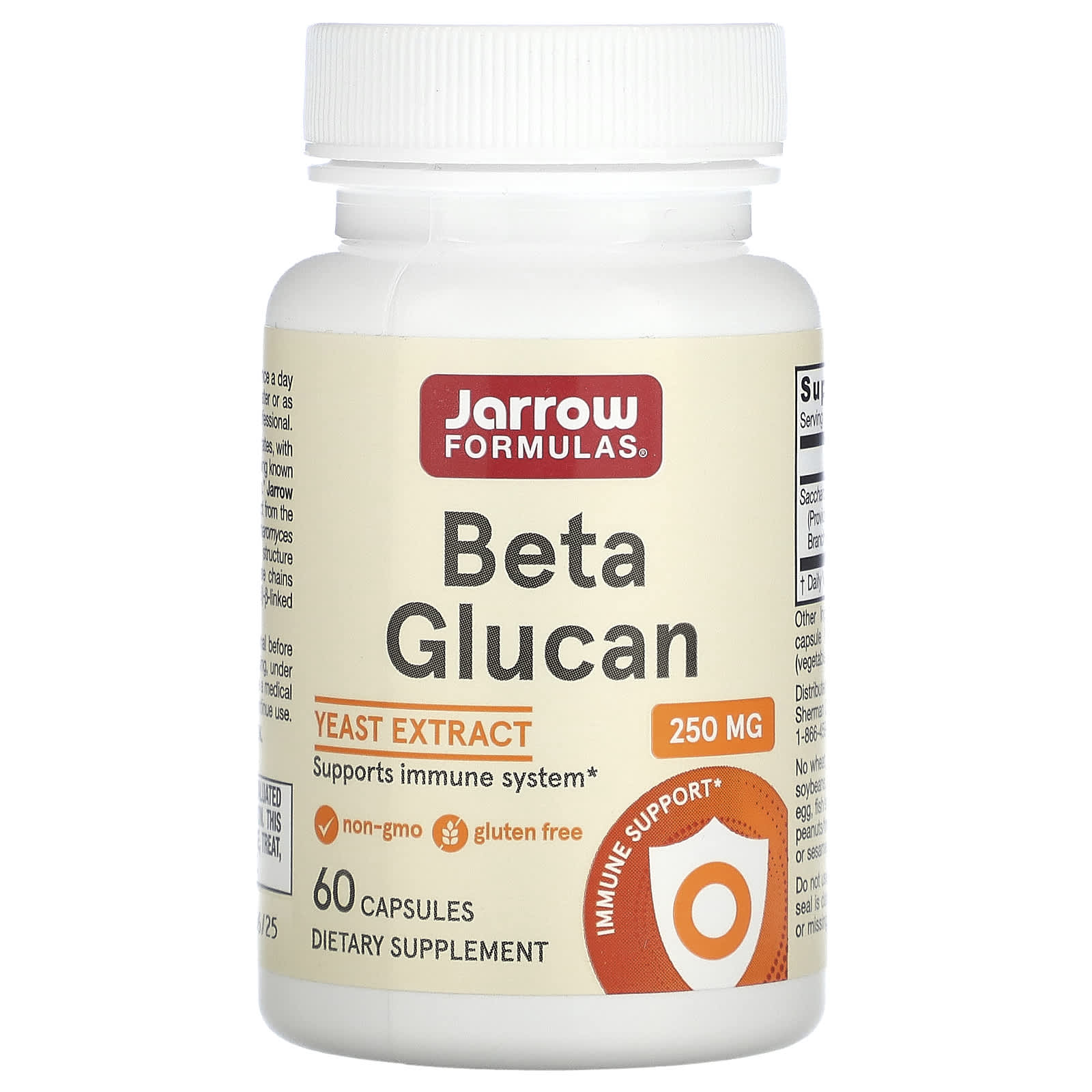 Jarrow Formulas, Beta Glucan, 250 mg, 60 Capsules