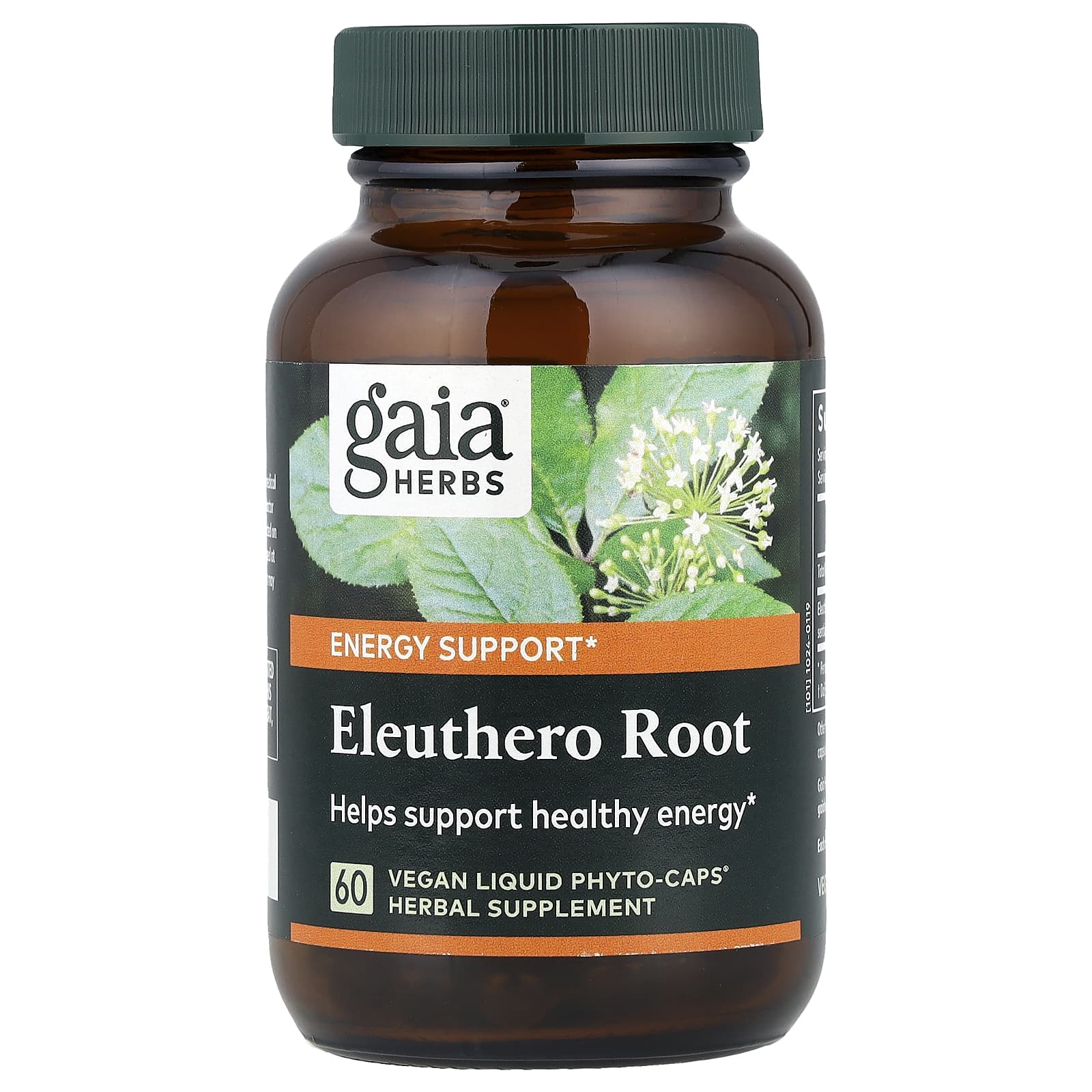 Gaia Herbs, Eleuthero Root, 60 Vegan Liquid Phyto-Caps® (277 mg per Capsule)