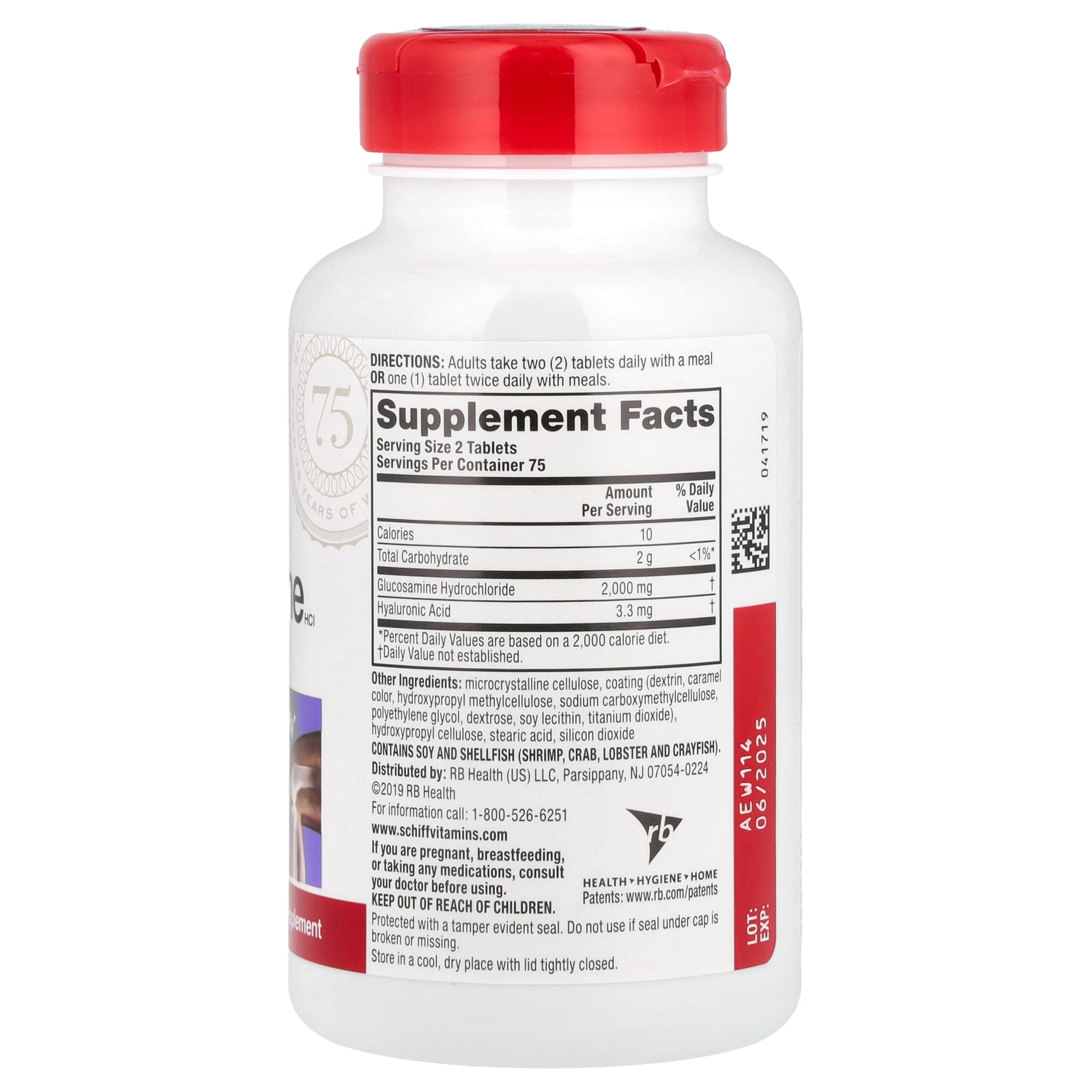 Schiff, Glucosamine HCl, 150 Coated Tablets (1,000 mg per Tablet)