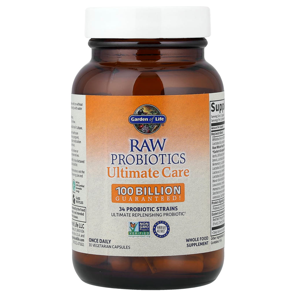 Garden of Life, RAW Probiotics, Ultimate Care, 30 Vegetarian Capsules