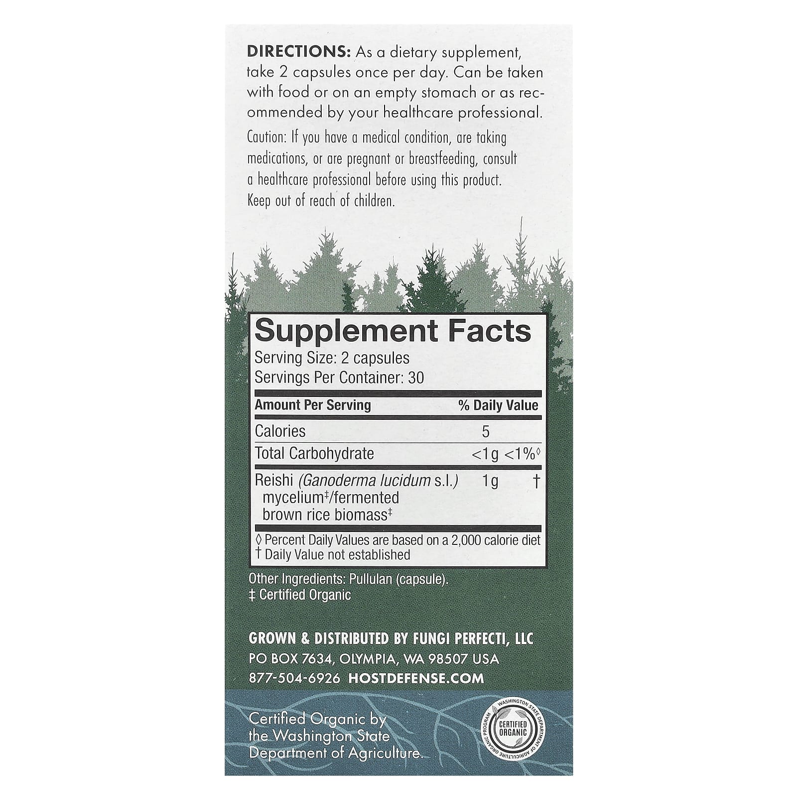 Host Defense, Mushrooms™, Reishi, 60 Capsules (0.5 g per Capsule)