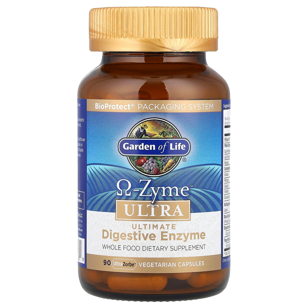 Garden of Life, O-Zyme Ultra™, Ultimate Digestive Enzyme Blend, 90 UltraZorbe™ Vegetarian Capsules