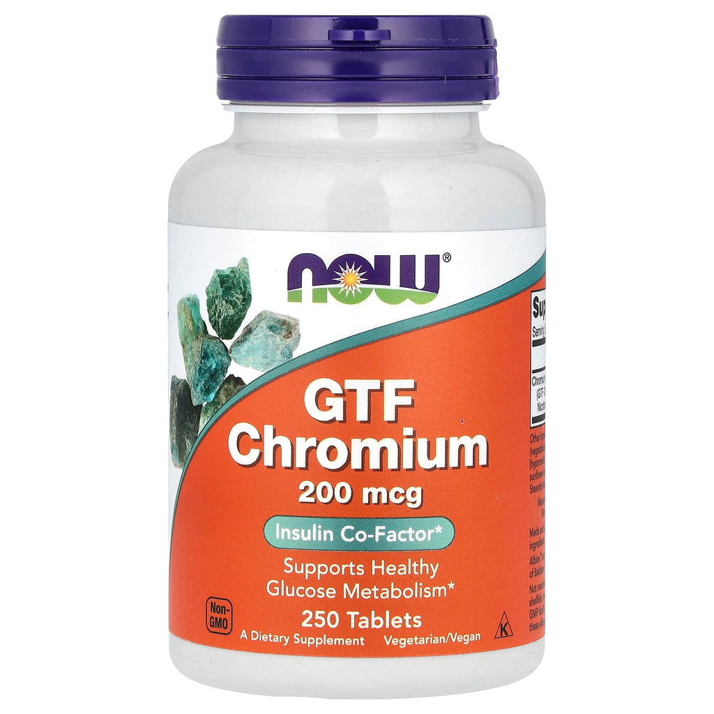 NOW Foods, GTF Chromium, 200 mcg, 250 Tablets