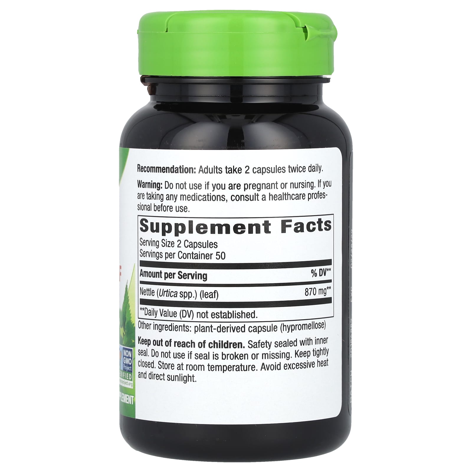 Nature's Way, Nettle Leaf, 100 Vegan Capsules (435 mg per Capsule)