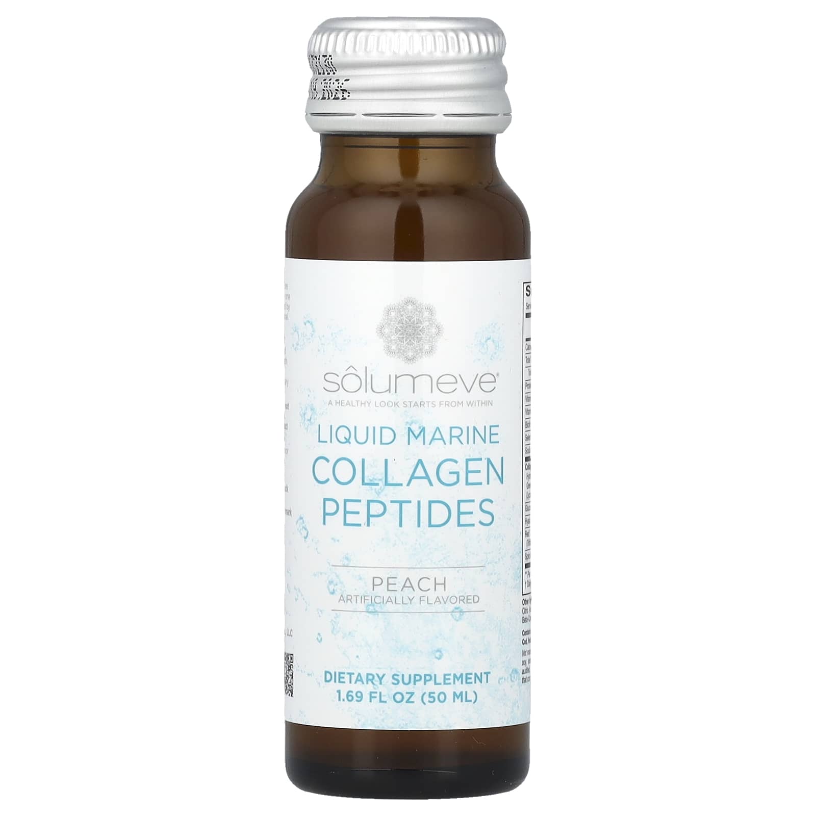 Solumeve, Ageless Beauty, Liquid Marine Collagen, Peach , 10 Bottles, 1.69 fl oz (50 ml) Each