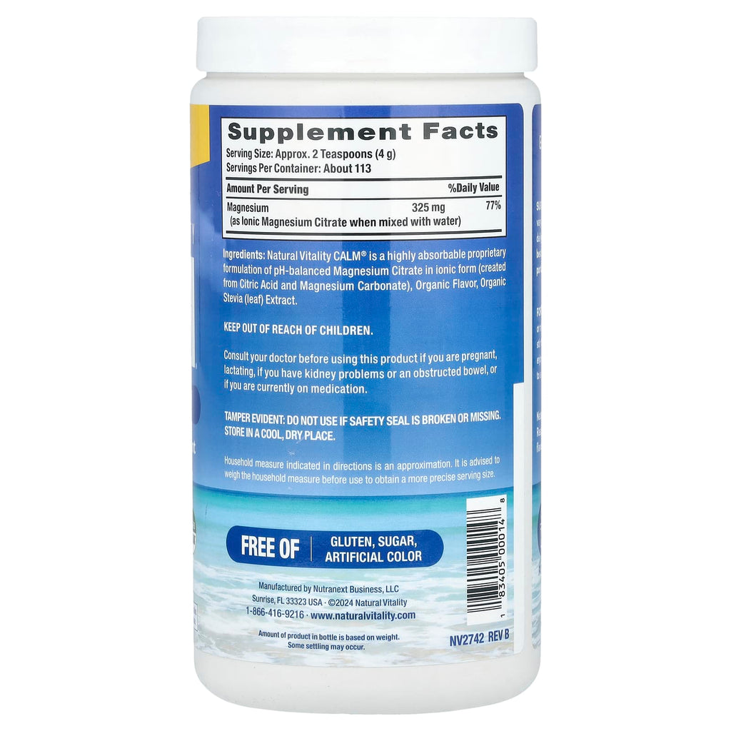 Natural Vitality, CALM®, Relaxing Drink Mix, Sweet Lemon, 16 oz (453 g)