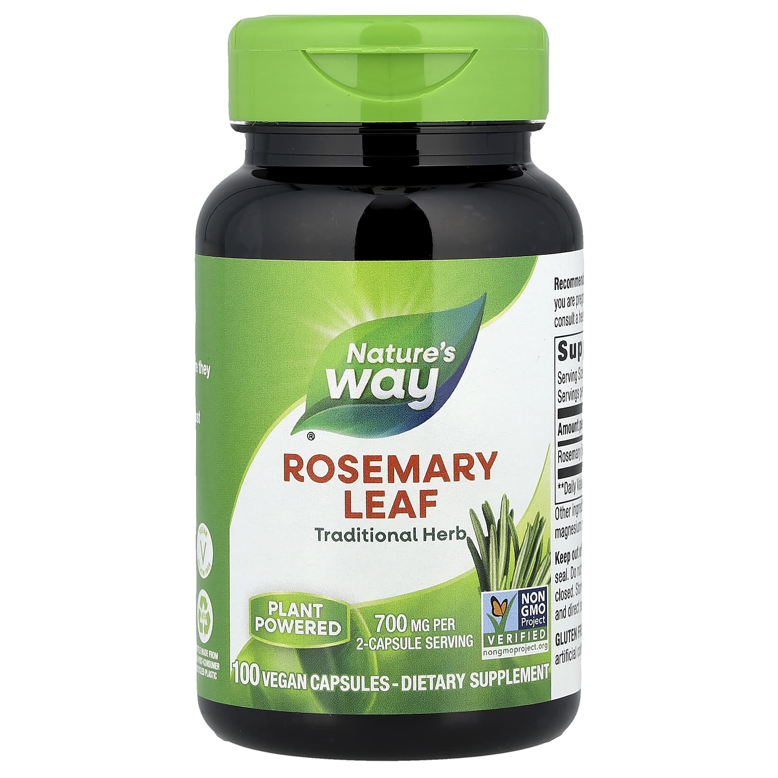 Nature's Way, Rosemary Leaf, 100 Vegan Capsules (350 mg per Capsule)