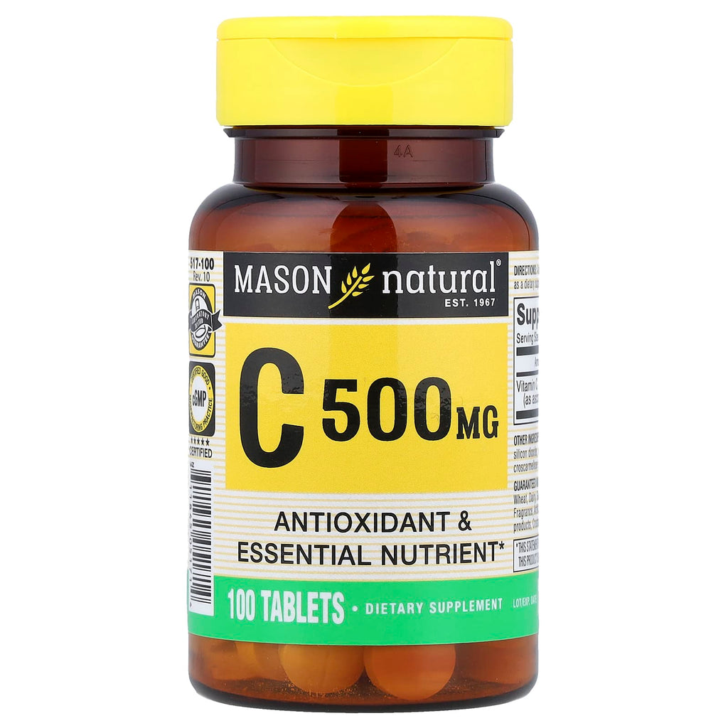 Mason Natural, Vitamin C, 500 mg, 100 Tablets