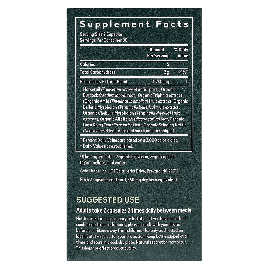 Gaia Herbs, Hair, Skin & Nail Support, 60 Vegan Liquid Phyto-Caps