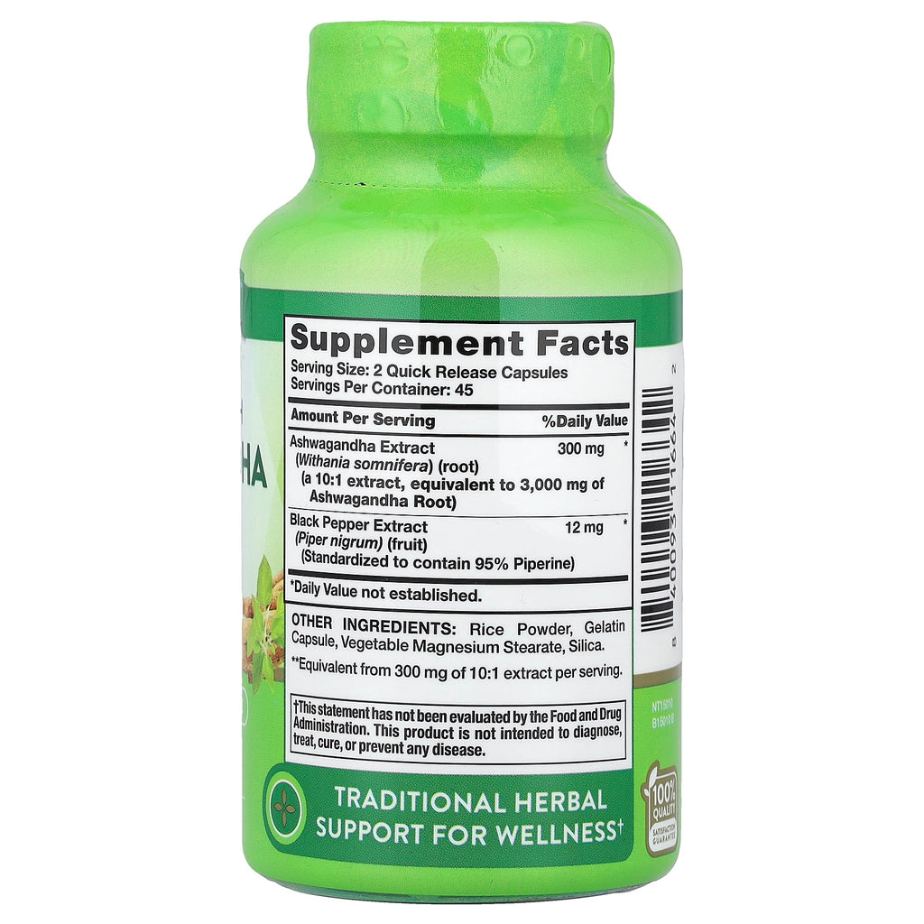 Nature's Truth, Ashwagandha, 90 Quick Release Capsules