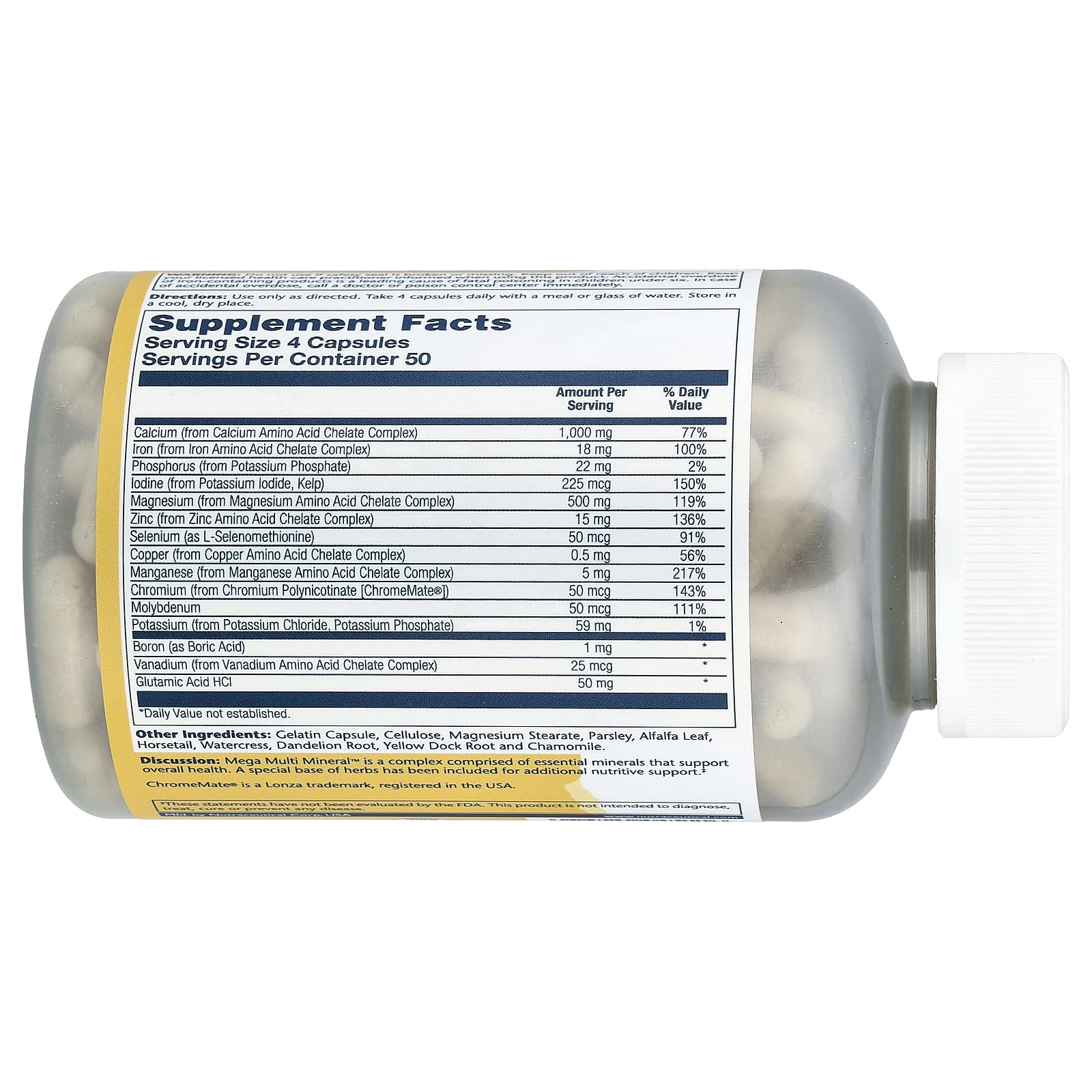 Solaray, Mega Multi Mineral™, 200 Capsules